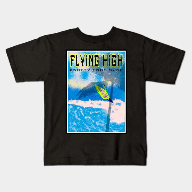 Flying high over the wave Kids T-Shirt by ericbear36